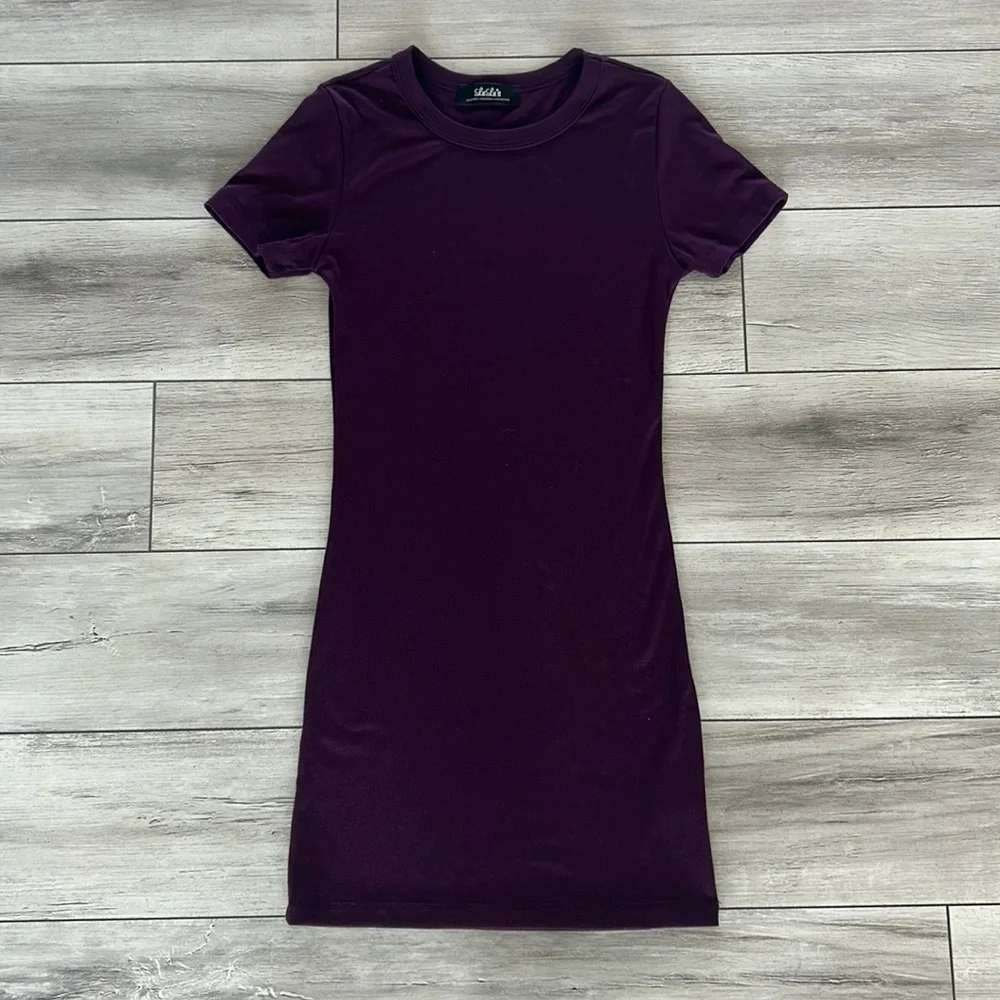 Lulu's Hey Good Lookin' Short Sleeve Plum Purple dress size small